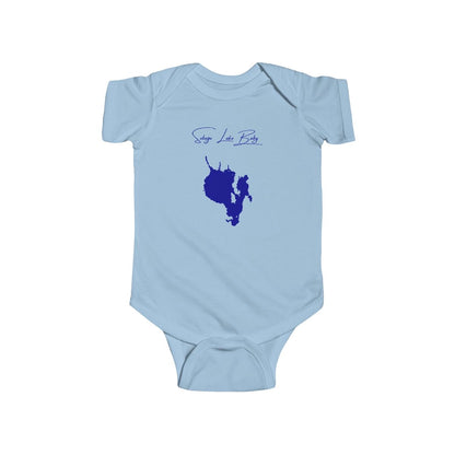 Maine  Sebago  Lake  Onesie  front  position  view  from  front  light  blue.webp