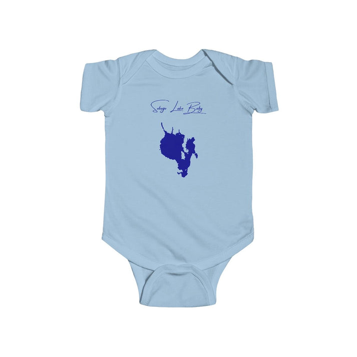 Maine  Sebago  Lake  Onesie  front  position  view  from  front  light  blue.webp