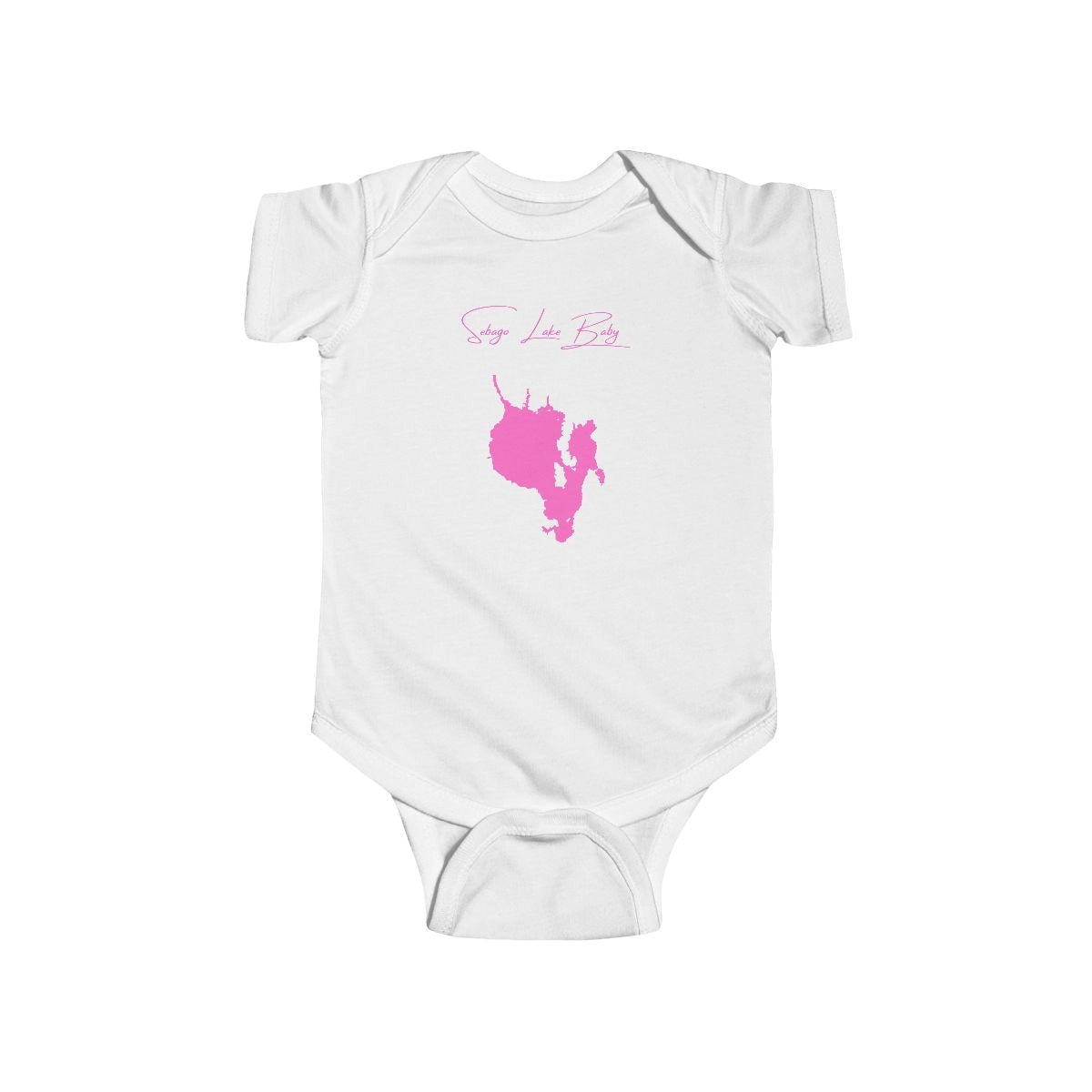 Maine  Sebago  Lake  Onesie  front  position  view  from  front  white.webp