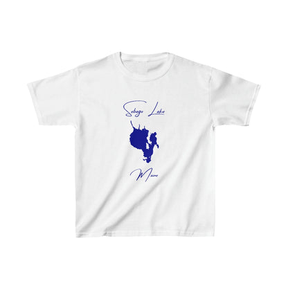 Maine  Sebago  Lake  Youth  T-shirt  front  position  view  from  front  white.webp