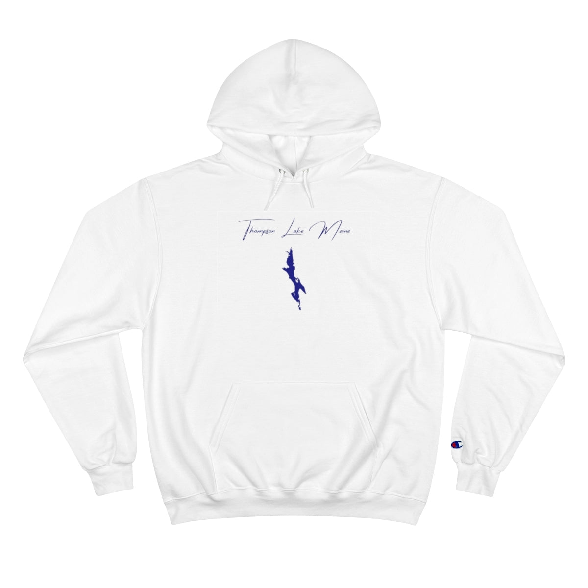 Maine  Thompson  Lake  Hoodie  front  position  view  from  front  white.webp