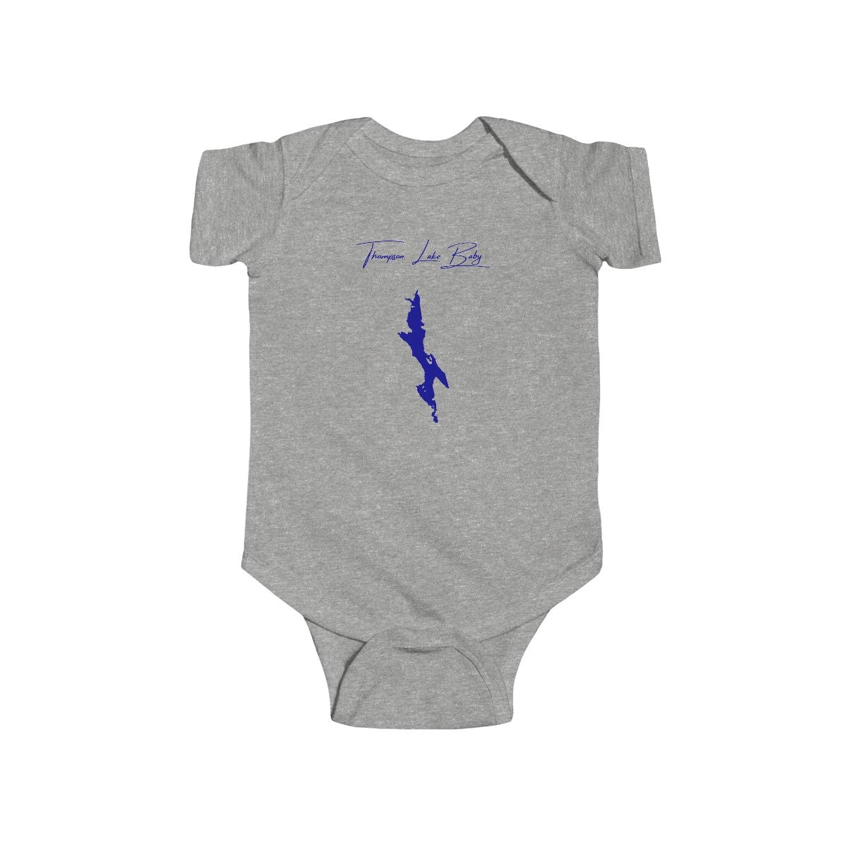 Maine  Thompson  Lake  Onesie  front  position  view  from  front  heather.webp
