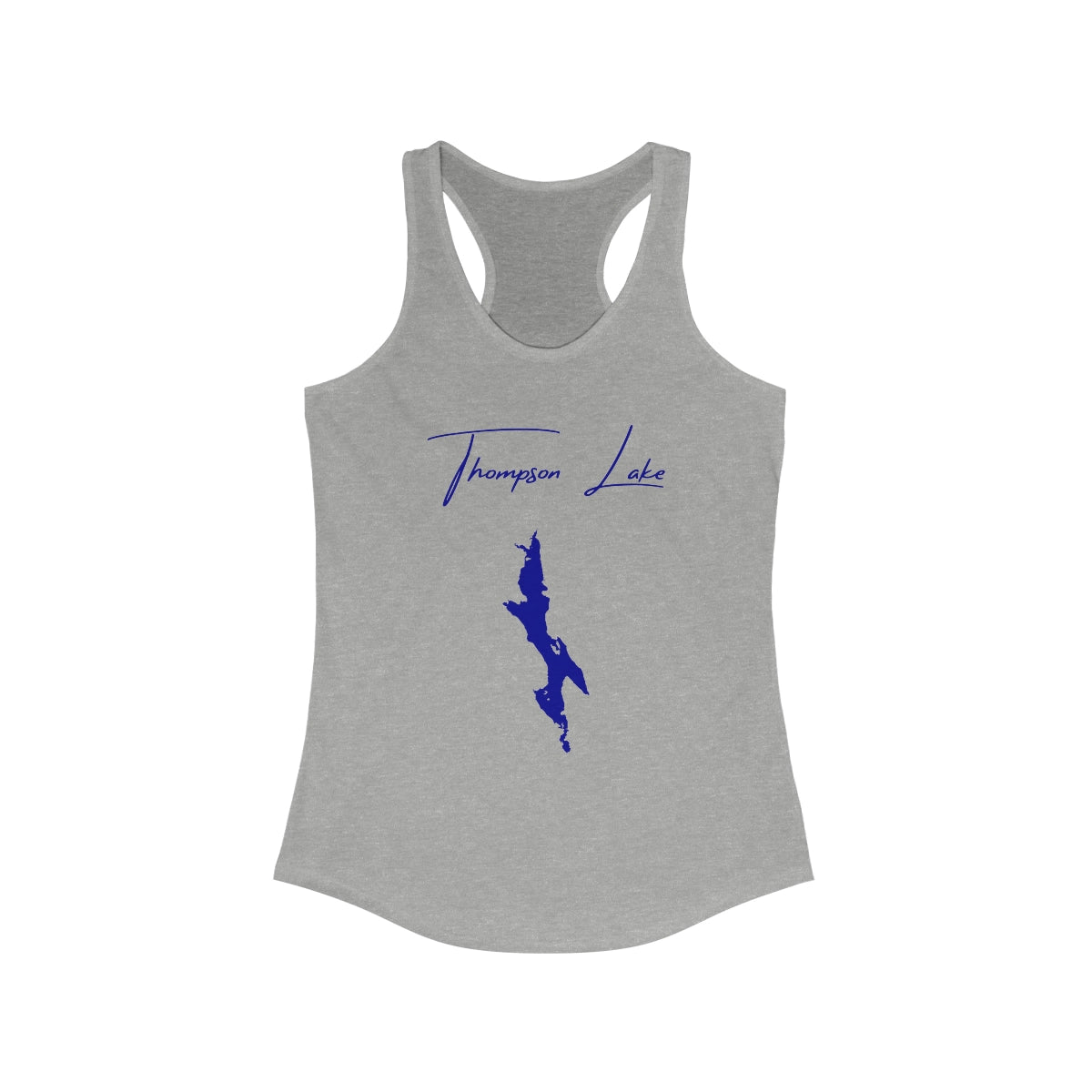 Maine  Thompson  Lake  Racerback-Tank  front  position  view  from  front  heather  grey.webp