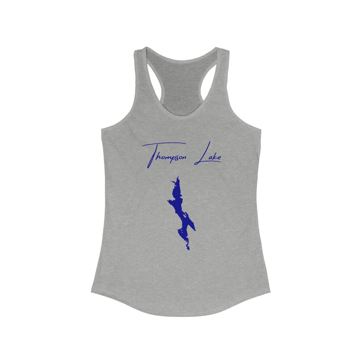 Maine  Thompson  Lake  Racerback-Tank  front  position  view  from  front  heather  grey.webp