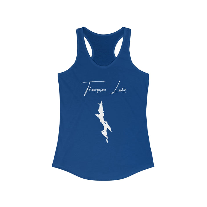 Maine  Thompson  Lake  Racerback-Tank  front  position  view  from  front  solid  royal.webp