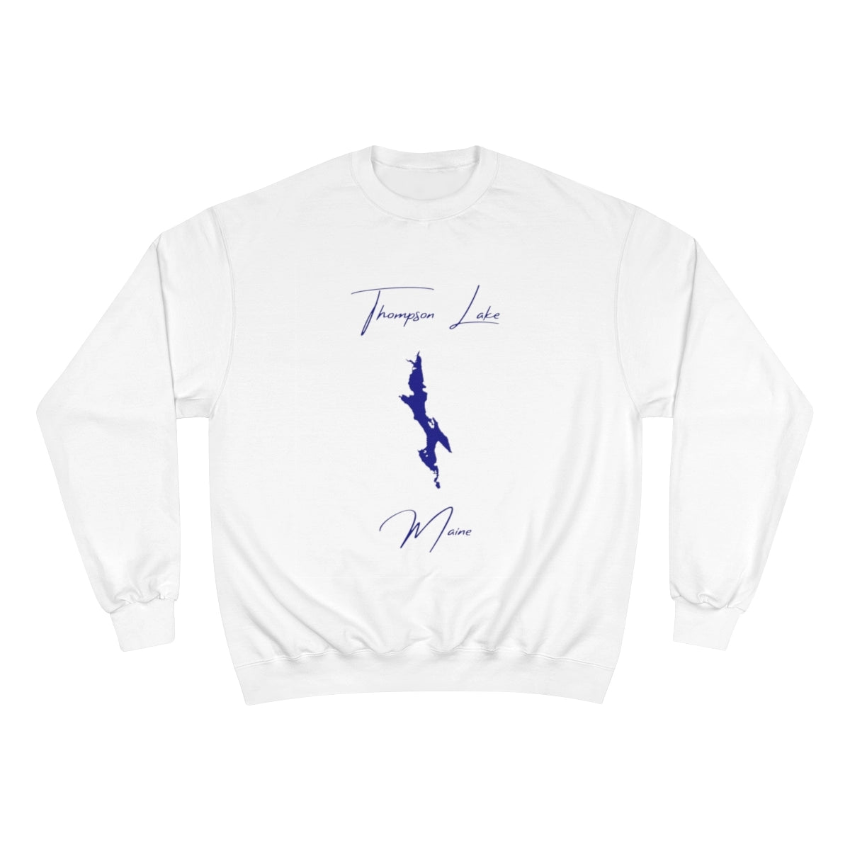 Maine  Thompson  Lake  Sweatshirt  front  position  view  from  front  white.webp