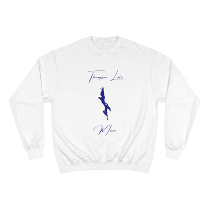 Maine  Thompson  Lake  Sweatshirt  front  position  view  from  front  white.webp