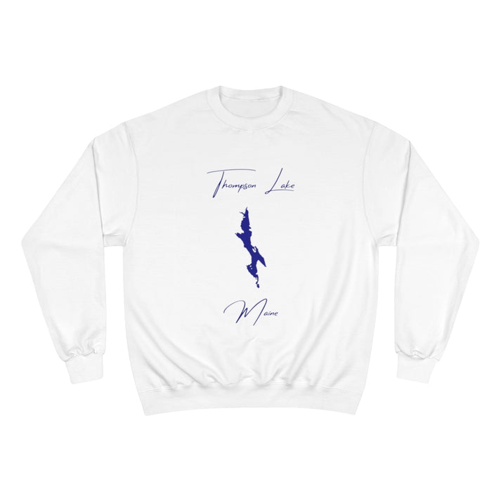 Maine  Thompson  Lake  Sweatshirt  front  position  view  from  front  white.webp