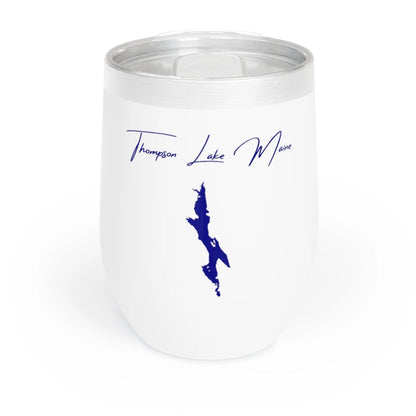 Maine  Thompson  Lake  Wine  Tumbler  front  position  view  from  front  white.webp