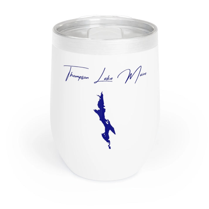 Maine  Thompson  Lake  Wine  Tumbler  front  position  view  from  front  white.webp