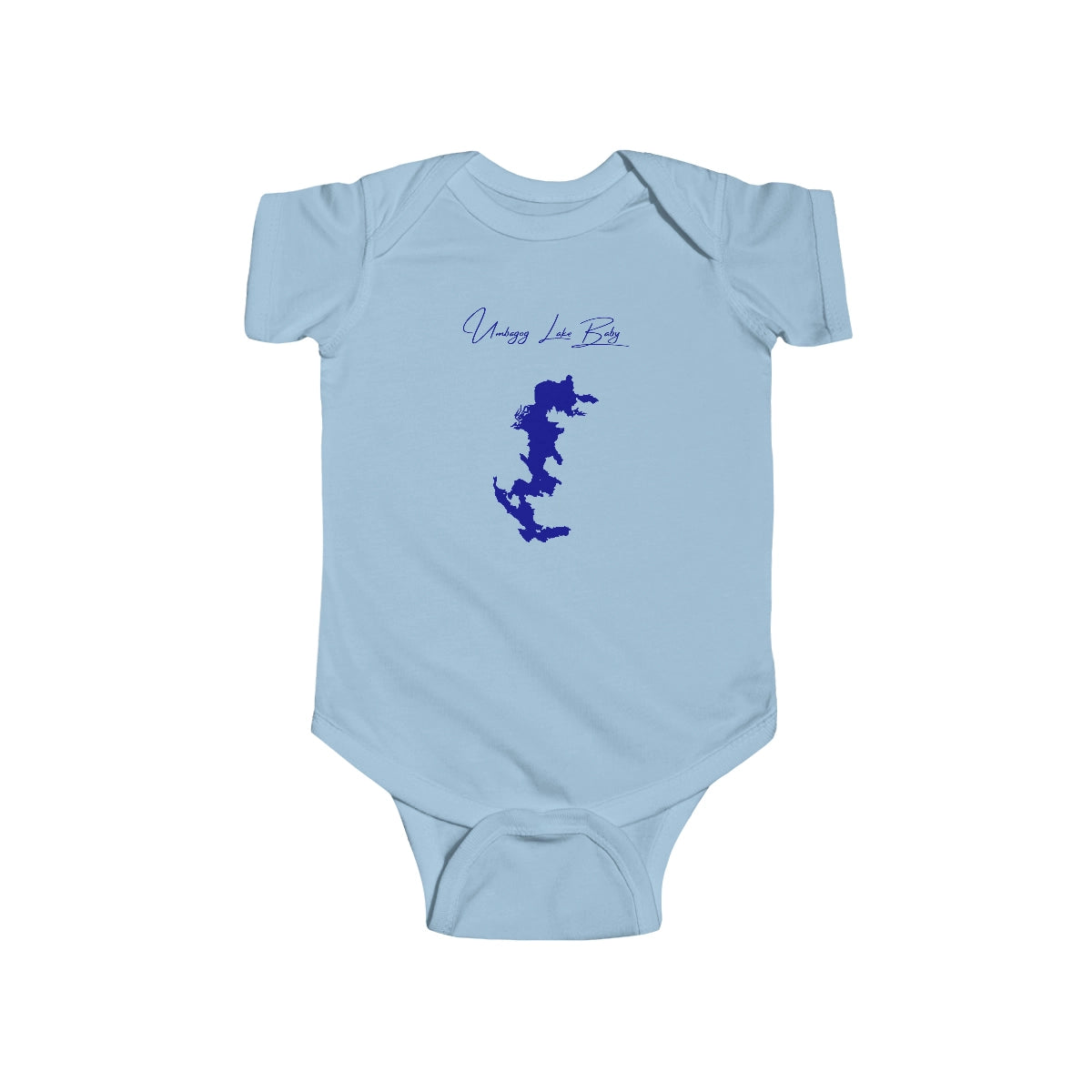 Maine  Umbagog  Lake  Onesie  front  position  view  from  front  light  blue.webp