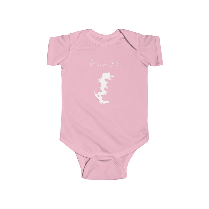 Maine  Umbagog  Lake  Onesie  front  position  view  from  front  pink.webp