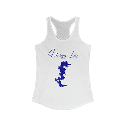 Maine  Umbagog  Lake  Racerback-Tank  front  position  view  from  front  solid  white.webp