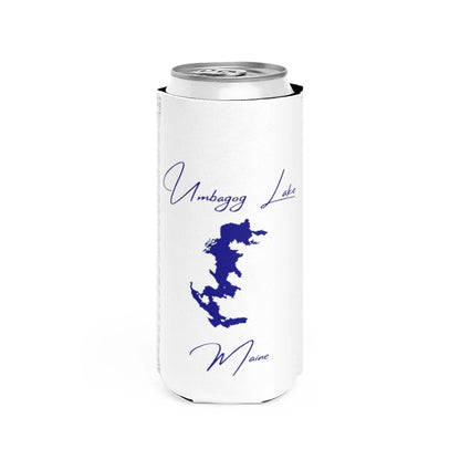Maine  Umbagog  Lake  Slim  Can  Koozie  front  position  view  from  front  white.webp