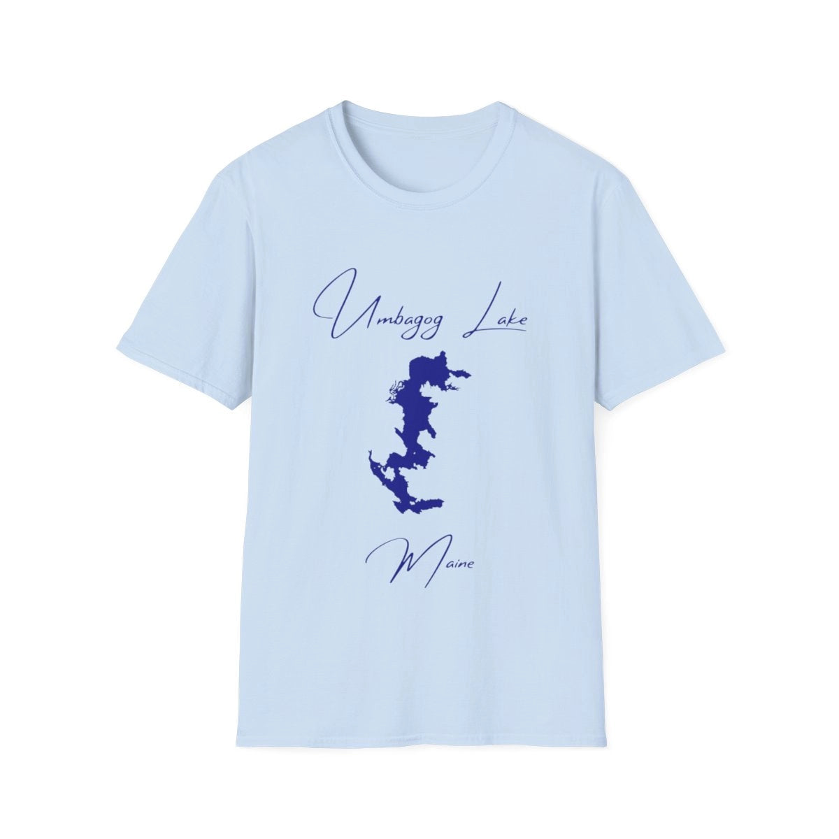 Maine  Umbagog  Lake  T-shirt  front  position  view  from  front  light  blue.webp