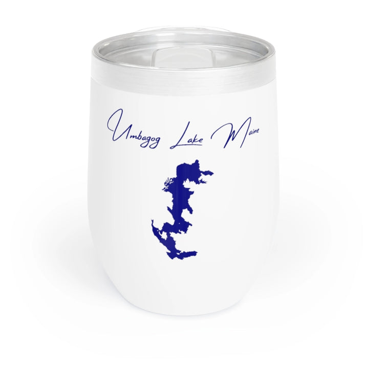 Maine  Umbagog  Lake  Wine  Tumbler  front  position  view  from  front  white.webp