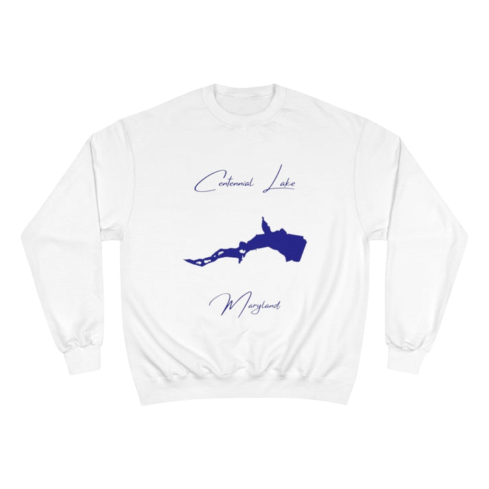 Maryland  Centennial  Lake  Sweatshirt  front  position  view  from  front  white.webp