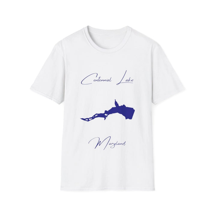 Maryland  Centennial  Lake  T-shirt  front  position  view  from  front  white.webp
