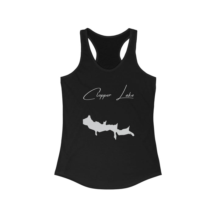 Maryland  Clopper  Lake  Racerback-Tank  front  position  view  from  front  solid  black.webp