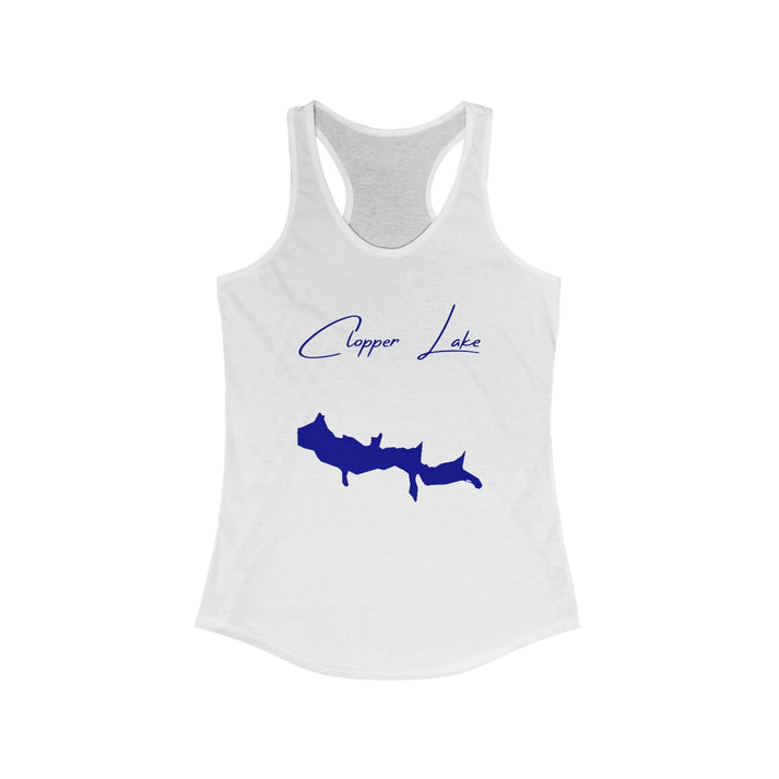 Maryland  Clopper  Lake  Racerback-Tank  front  position  view  from  front  solid  white.webp