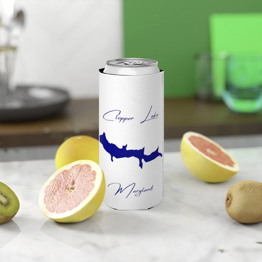 Maryland  Clopper  Lake  Slim  Can  Koozie  front  position  view  from  context-2  white.webp