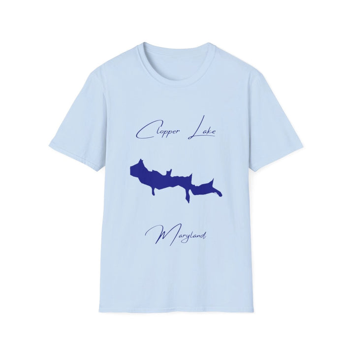 Maryland  Clopper  Lake  T-shirt  front  position  view  from  front  light  blue.webp