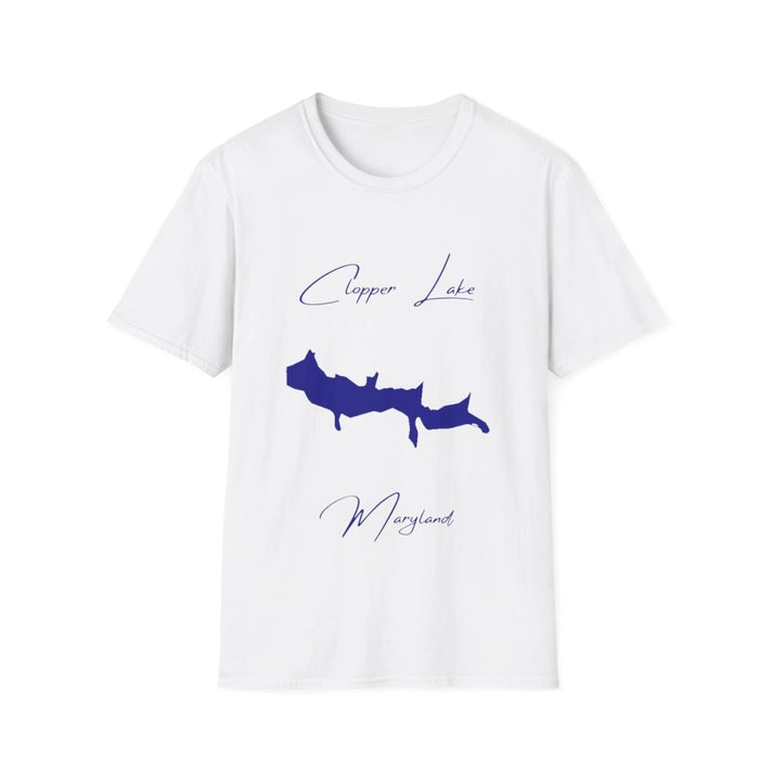 Maryland  Clopper  Lake  T-shirt  front  position  view  from  front  white.webp