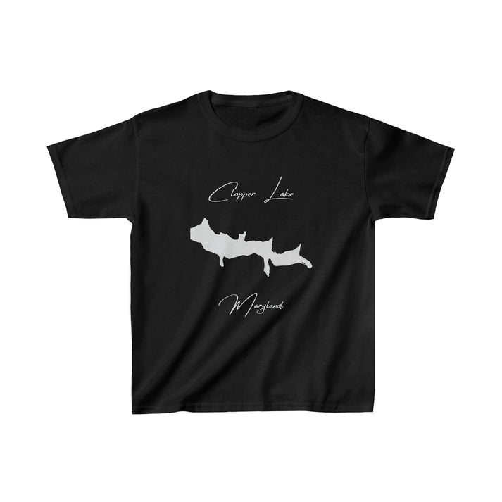 Maryland  Clopper  Lake  Youth  T-shirt  front  position  view  from  front  black.webp