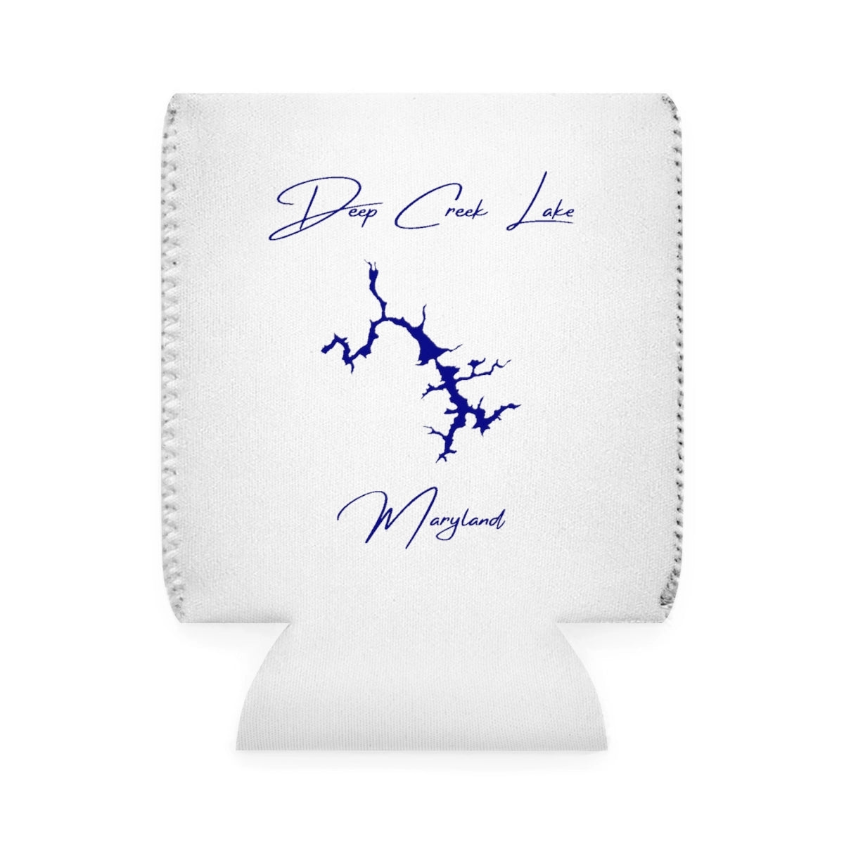 Maryland  Deep  Creek  Lake  Can  Koozie  front  position  view  from  front-1  white.webp