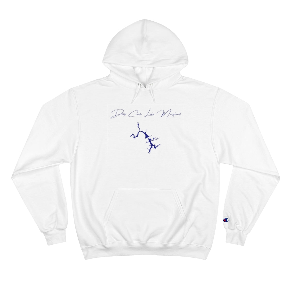 Maryland  Deep  Creek  Lake  Hoodie  front  position  view  from  front  white.webp