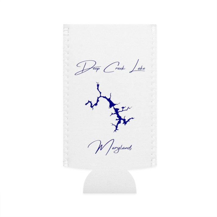 Maryland  Deep  Creek  Lake  Slim  Can  Koozie  front  position  view  from  flat-front  white.webp