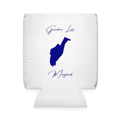 Maryland  Greenbrier  Lake  Can  Koozie  front  position  view  from  front-1  white.webp