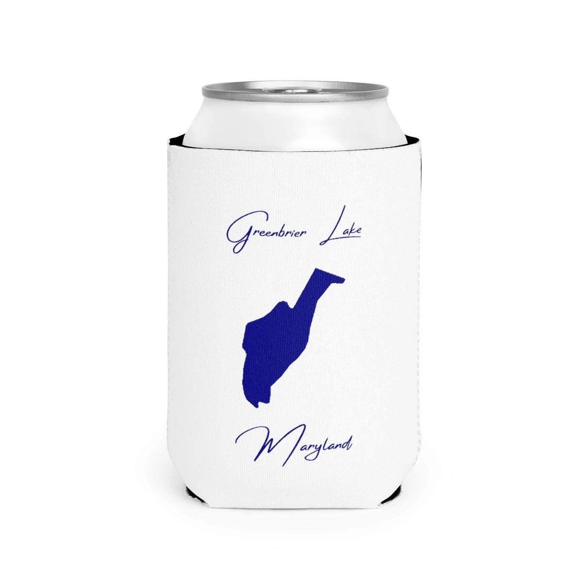 Maryland  Greenbrier  Lake  Can  Koozie  front  position  view  from  front-2  white.webp