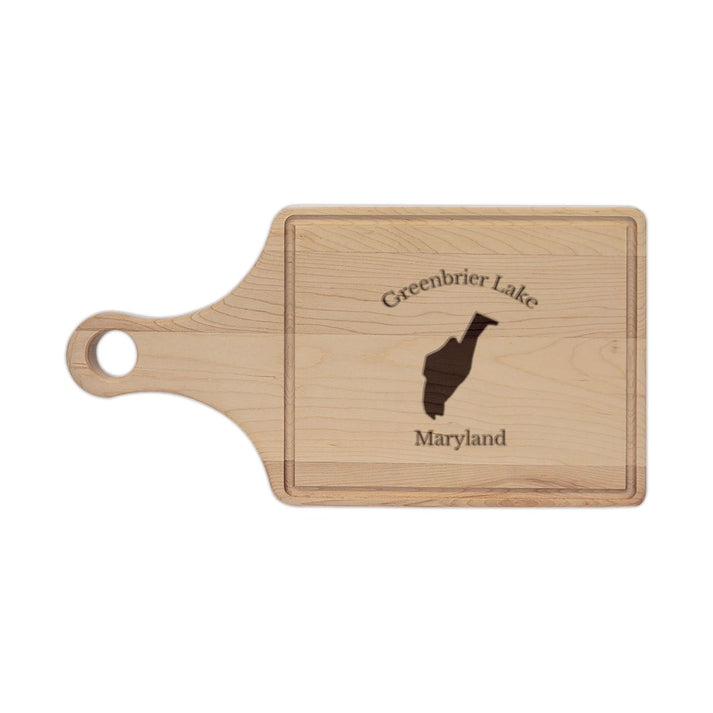 Maryland  Greenbrier  Lake  Engraved  Cutting  Board  front  position  view  from  front  maple.webp