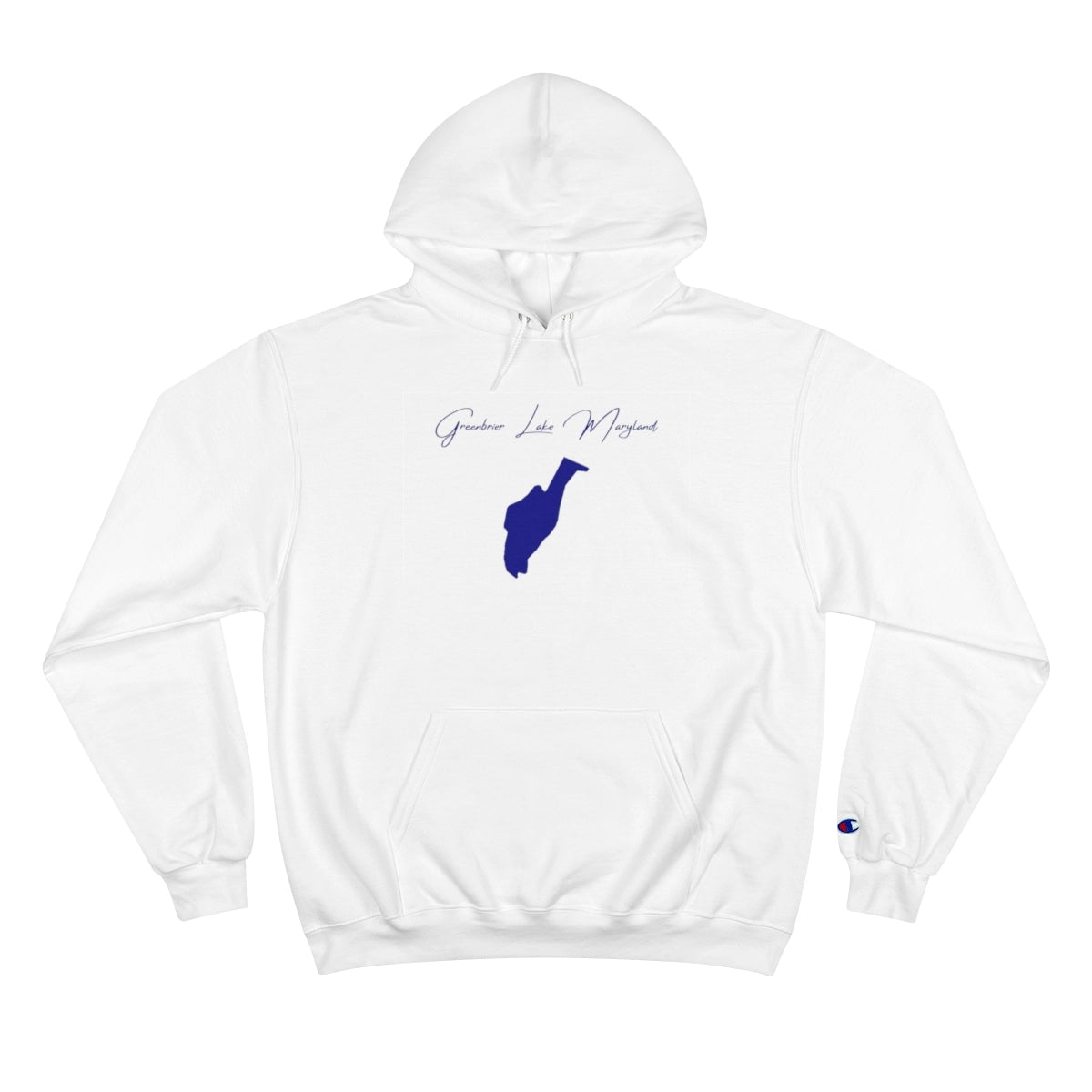 Maryland  Greenbrier  Lake  Hoodie  front  position  view  from  front  white.webp