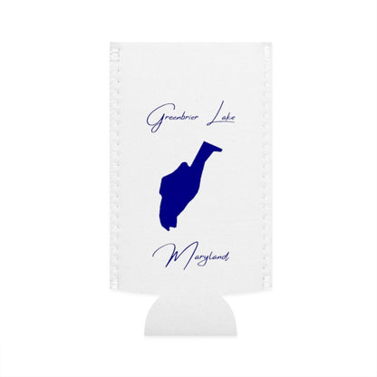 Maryland  Greenbrier  Lake  Slim  Can  Koozie  front  position  view  from  flat-front  white.webp