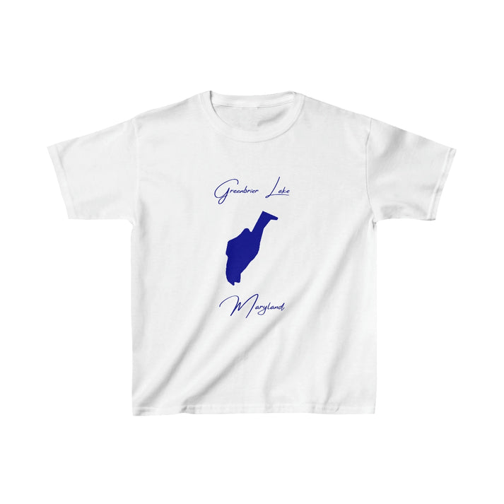 Maryland  Greenbrier  Lake  Youth  T-shirt  front  position  view  from  front  white.webp