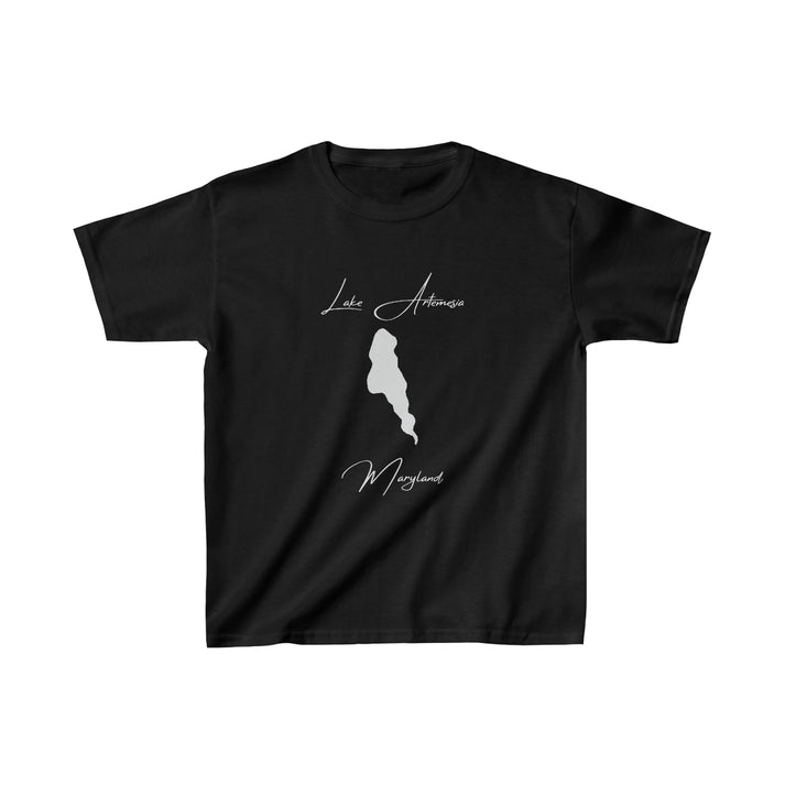 Maryland  Lake  Artemesia  Youth  T-shirt  front  position  view  from  front  black.webp