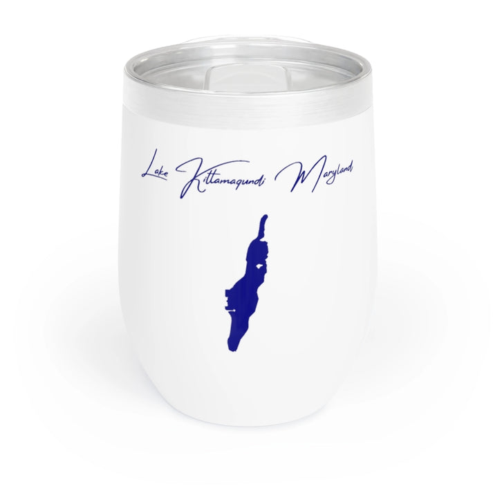 Maryland  Lake  Kittamaqundi  Wine  Tumbler  front  position  view  from  front  white.webp