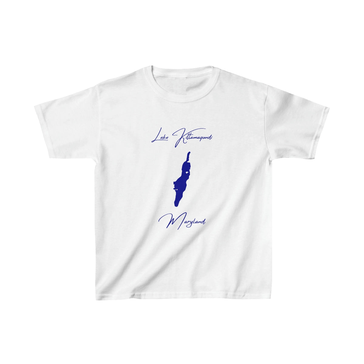 Maryland  Lake  Kittamaqundi  Youth  T-shirt  front  position  view  from  front  white.webp