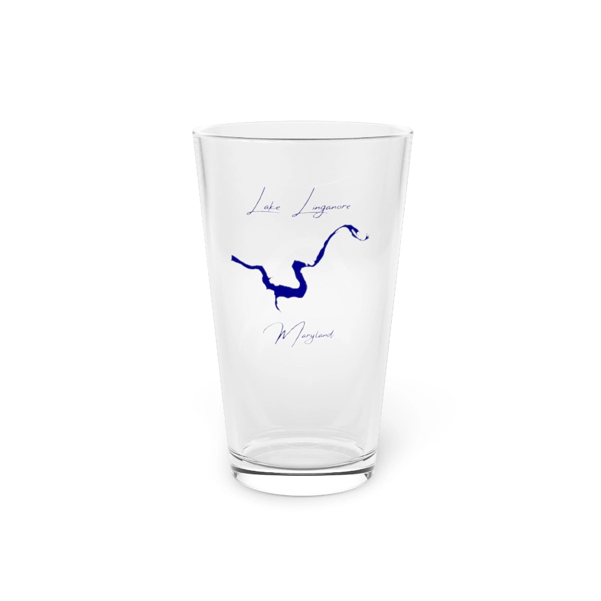 Maryland  Lake  Linganore  16oz  Pint  Glass  front  position  view  from  front  16oz.webp