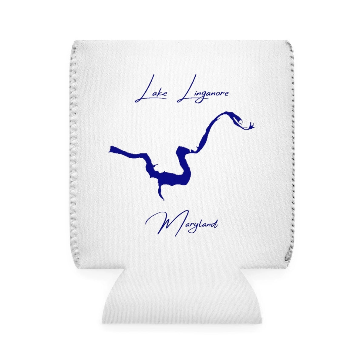 Maryland  Lake  Linganore  Can  Koozie  front  position  view  from  front-1  white.webp