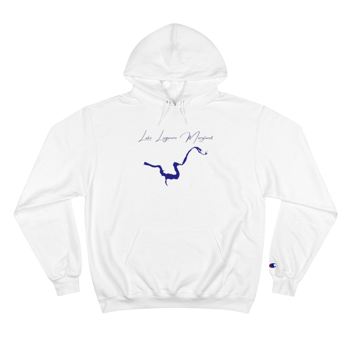 Maryland  Lake  Linganore  Hoodie  front  position  view  from  front  white.webp