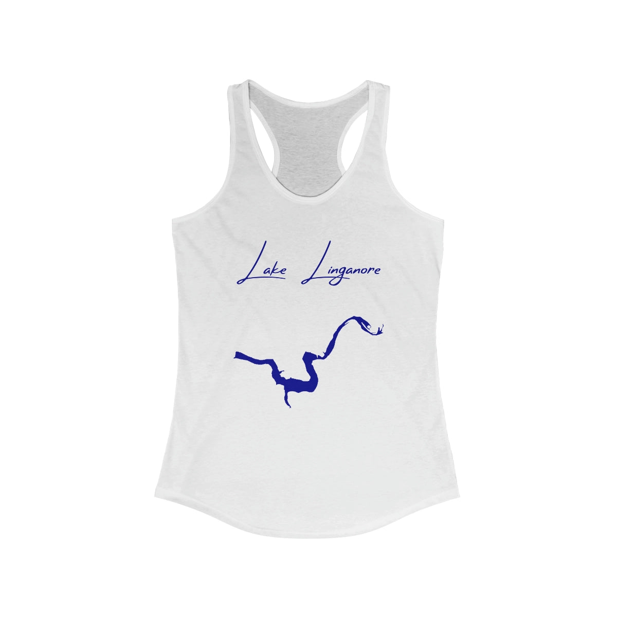 Maryland  Lake  Linganore  Racerback-Tank  front  position  view  from  front  solid  white.webp