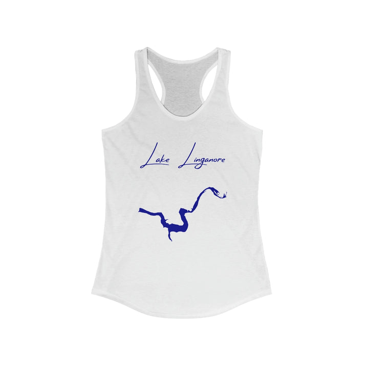 Maryland  Lake  Linganore  Racerback-Tank  front  position  view  from  front  solid  white.webp