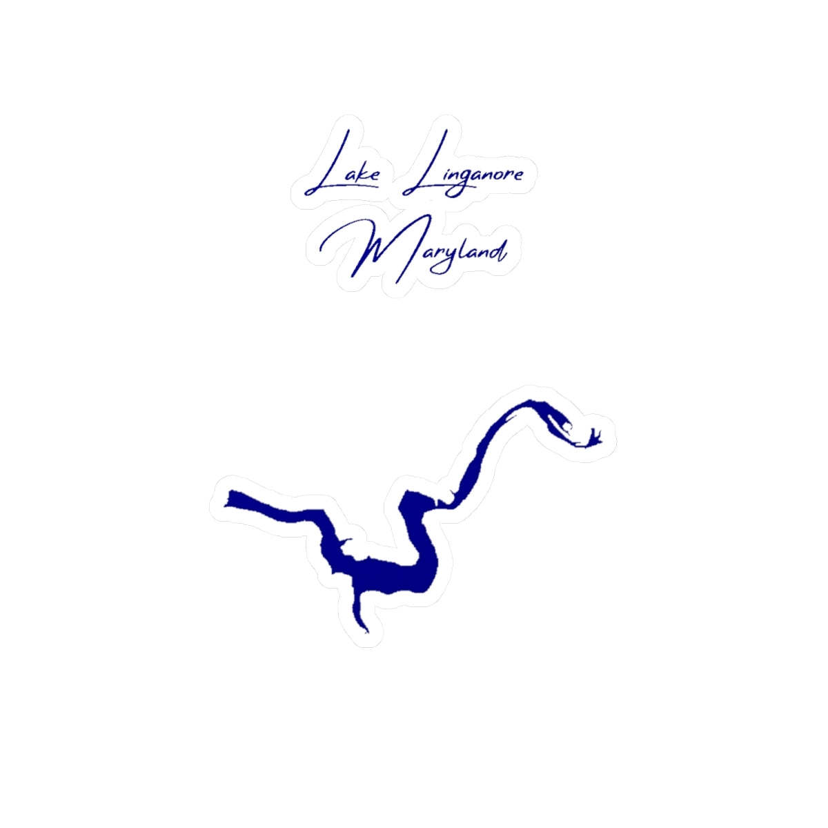 Maryland  Lake  Linganore  Vinyl  Decal  other  position  view  from  front  4  x  6.webp