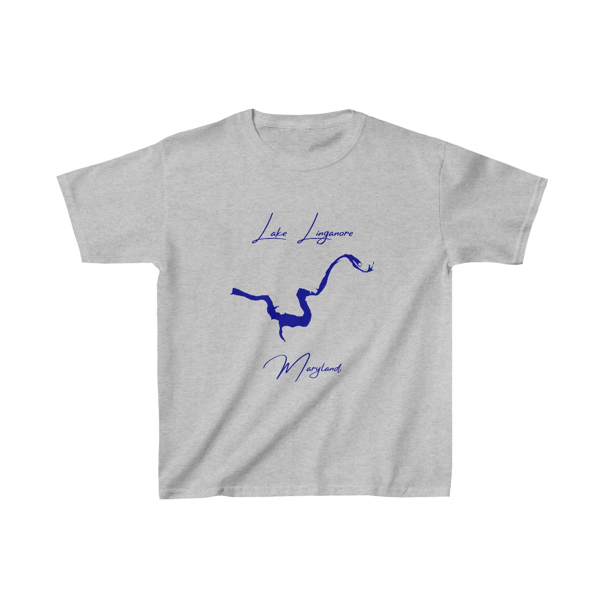 Maryland  Lake  Linganore  Youth  T-shirt  front  position  view  from  front  sport  grey.webp