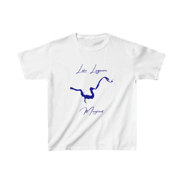 Maryland  Lake  Linganore  Youth  T-shirt  front  position  view  from  front  white.webp