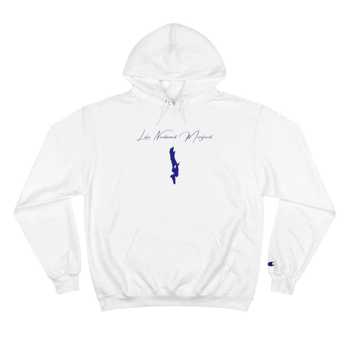Maryland  Lake  Needwood  Hoodie  front  position  view  from  front  white.webp