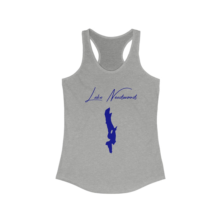 Maryland  Lake  Needwood  Racerback-Tank  front  position  view  from  front  heather  grey.webp